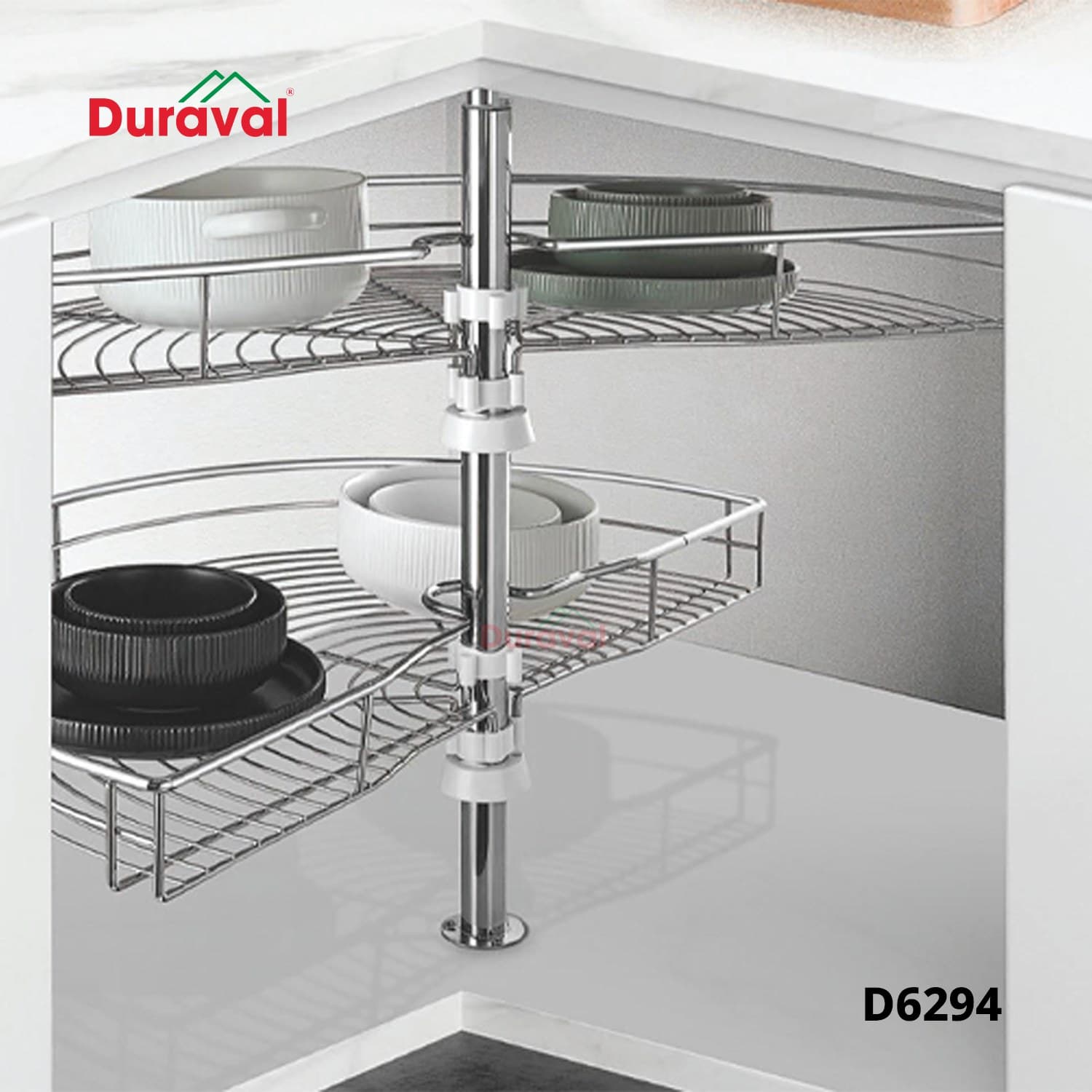 Kệ góc xoay 180 độ inox 304 Duraval D6294 – ảnh 9