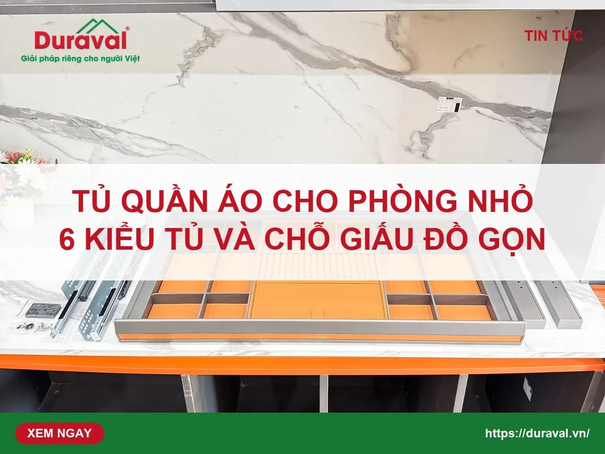 Khay chia ngăn da Duraval Mimosa H221 cho ngăn kéo tủ quần áo phòng nhỏ