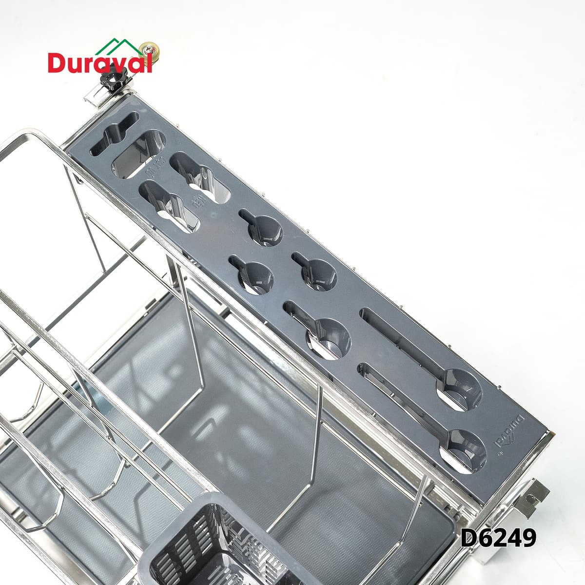 Khay cài dao 10 món của giá dao thớt Duraval D6249 nhìn từ trên