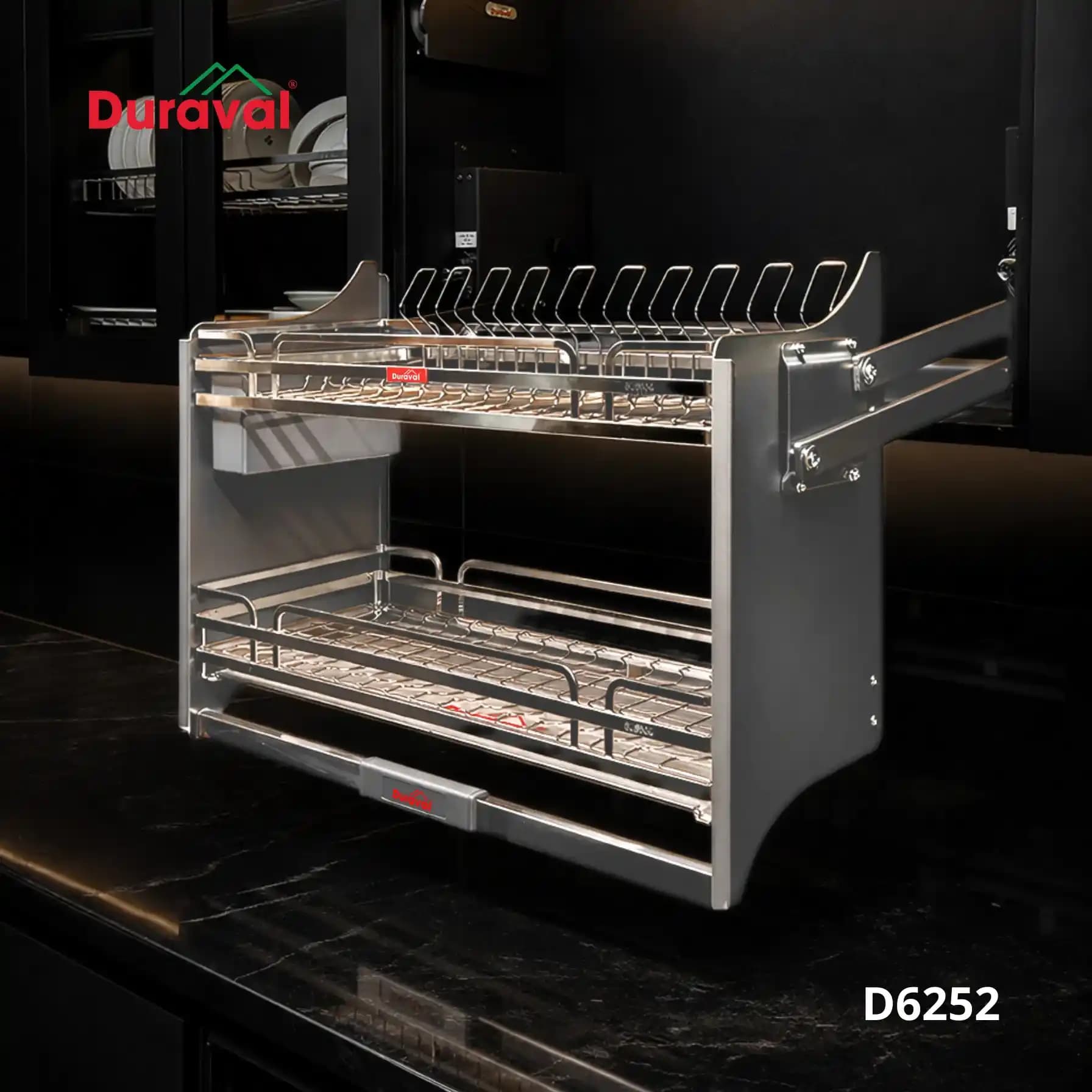 Giá bát nâng hạ inox 304 Duraval D6252