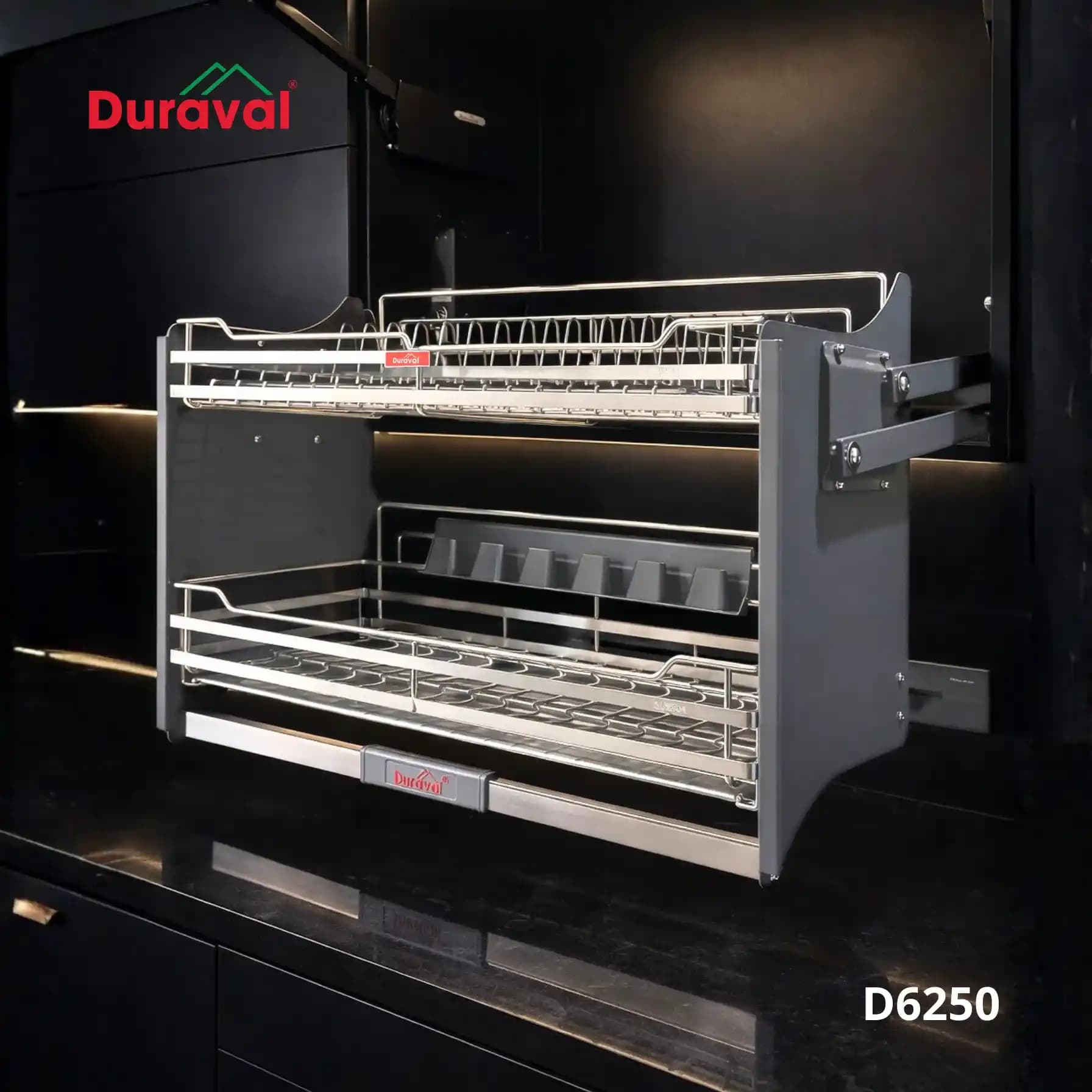 Giá bát nâng hạ inox 304 Duraval D6250
