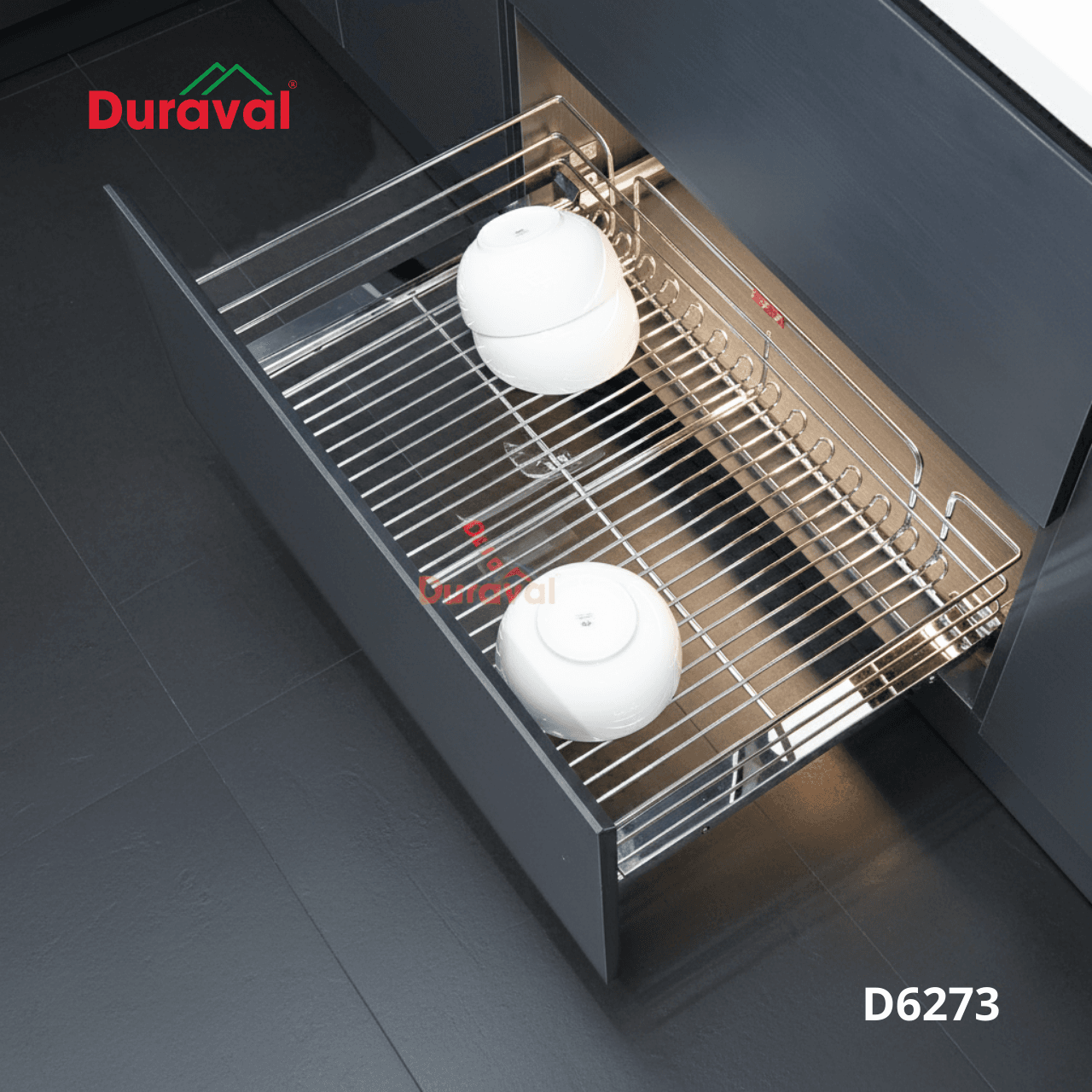 Giá xoong nồi inox 304 nan oval Duraval D6273