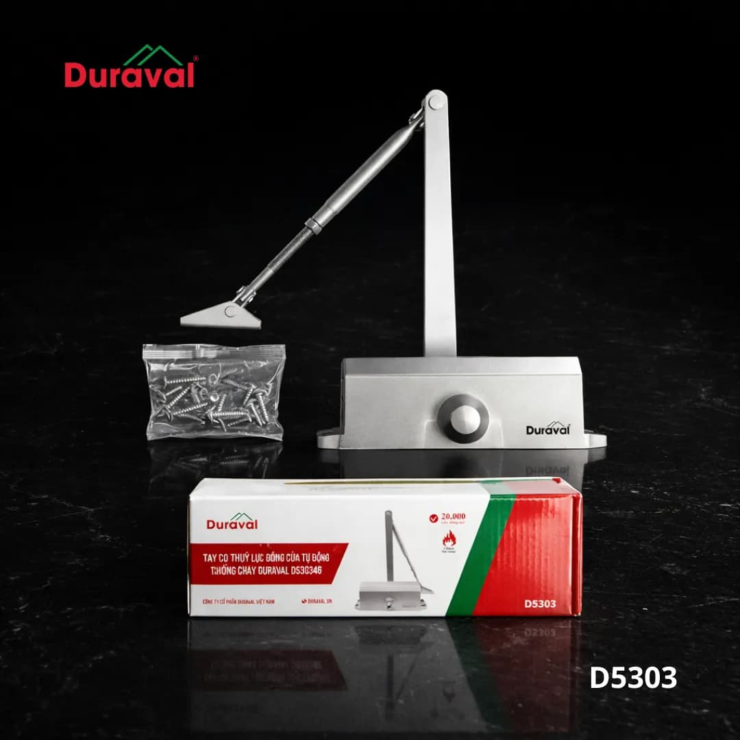 Tay co thuỷ lực đóng cửa tự động chống cháy Duraval