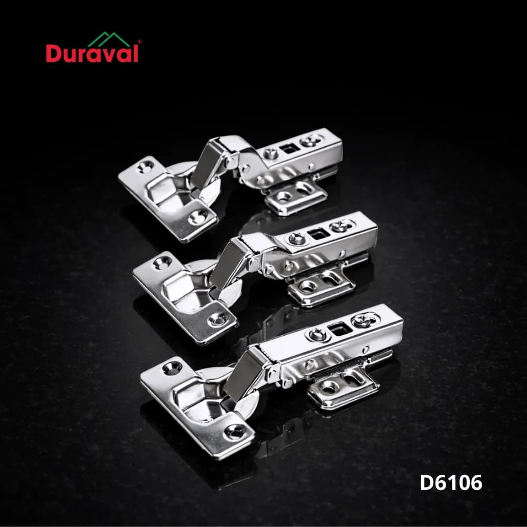 Bản lề giảm chấn Inox 304 Pro tháo lắp Duraval D6106