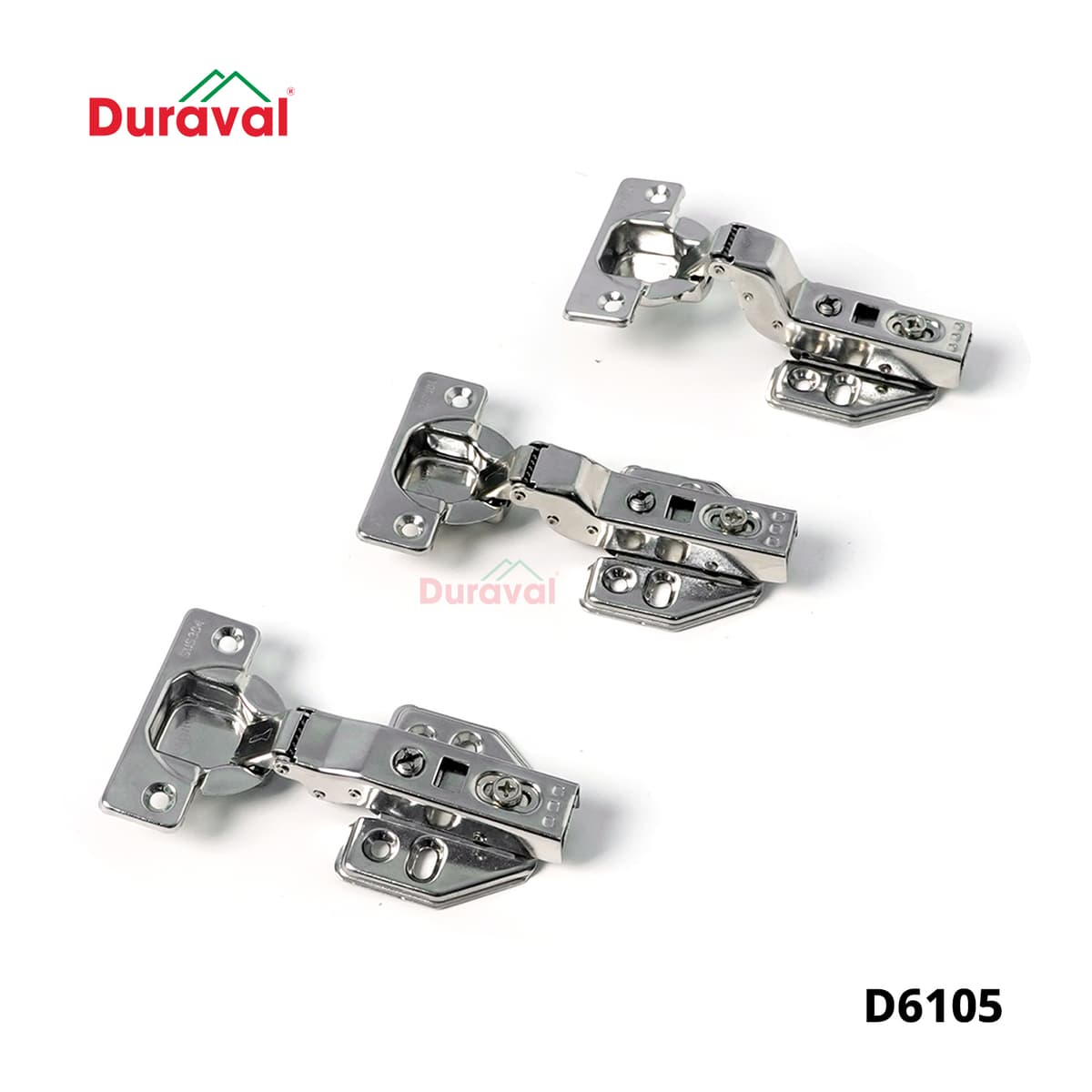 Ba kiểu bản lề giảm chấn inox 304 tháo lắp Duraval D6105