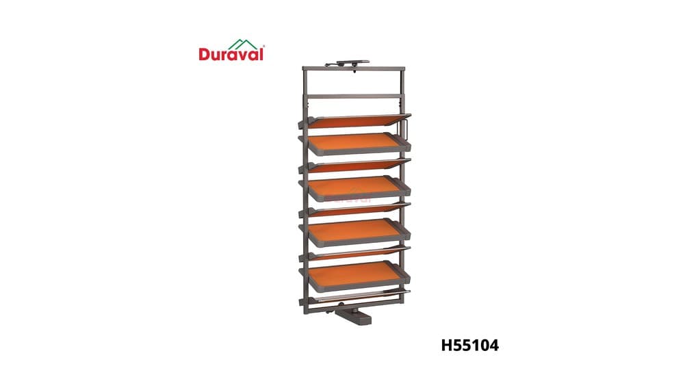 Giá để giày dép 4 tầng Mimosa Duraval H55104, mã H551, khung thép tầng bọc da màu cam