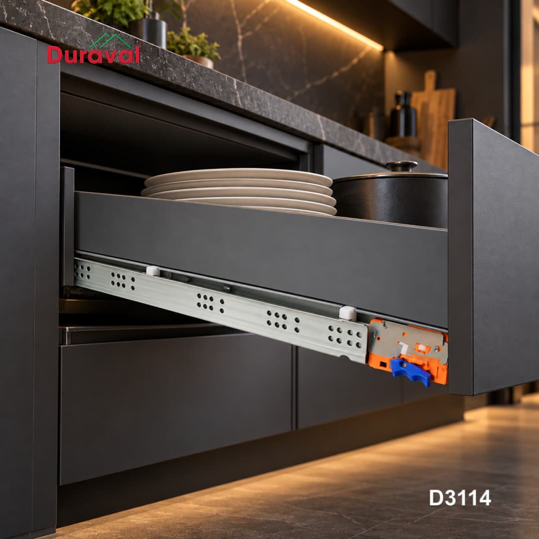 Ray âm giảm chấn toàn phần, nhấn mở Duraval D3114