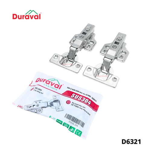Bản lề giảm chấn Inox 304 Duraval D6104