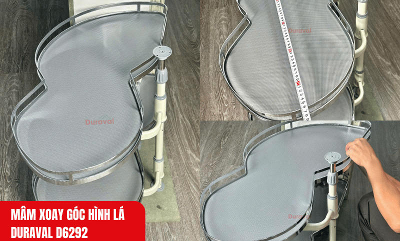 Hình ảnh - Video thực tế về sản phẩm mâm xoay góc hình lá Duraval D6292