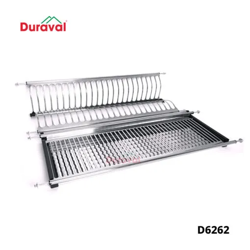 Bộ giá bát đĩa cố định 2 tầng Duraval D6262 làm từ inox 304 chống han gỉ, bền bỉ