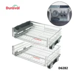 Bộ 2 giá bát đĩa xoong nồi inox 304 Duraval D6282