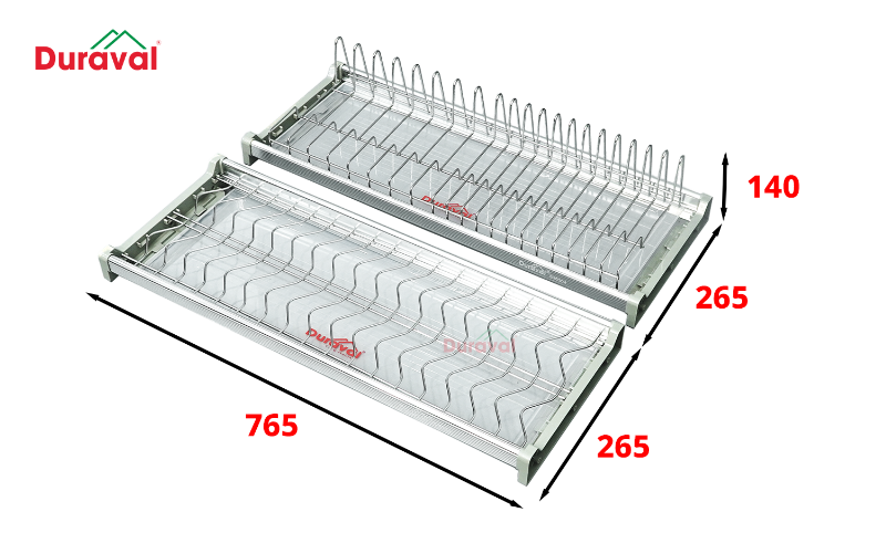 Kích thước phụ kiện giá bát cố định tủ bếp