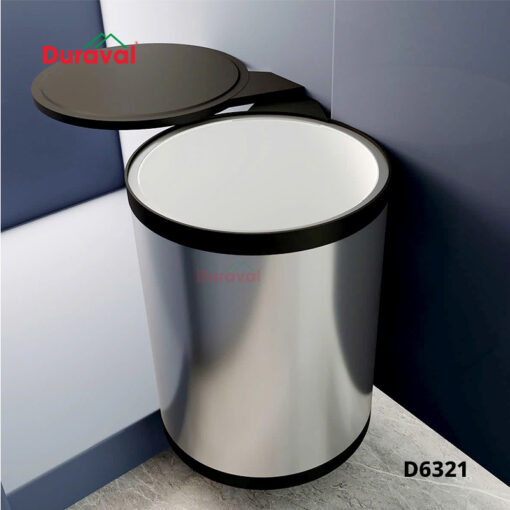 Thùng rác tròn inox treo tủ bếp Duraval D6321