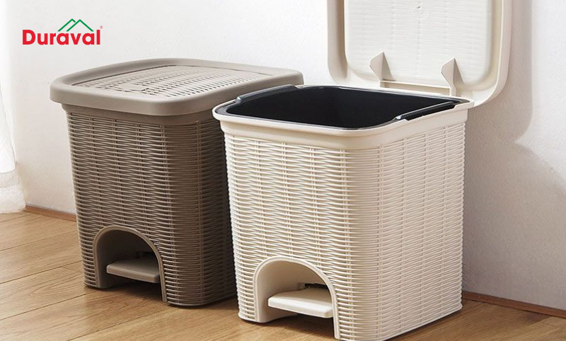 Thùng rác dung tích 5 lít - 10 lít phù hợp để đặt trong phòng