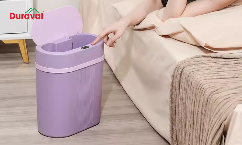 Không nên đặt thùng rác trong phòng ngủ để đảm bảo vệ sinh và sự thoải mái