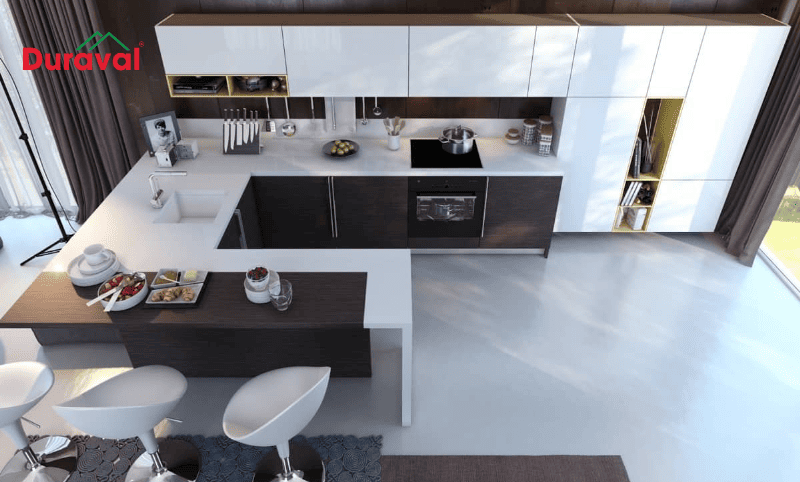 Hướng đặt tủ bếp chữ U theo phong thuỷ