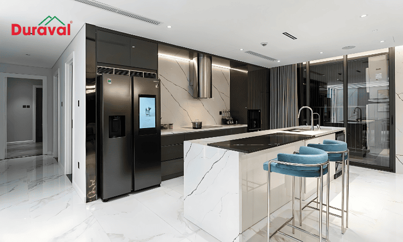 Thiết kế nhà bếp hiện đại với bàn đảo bếp