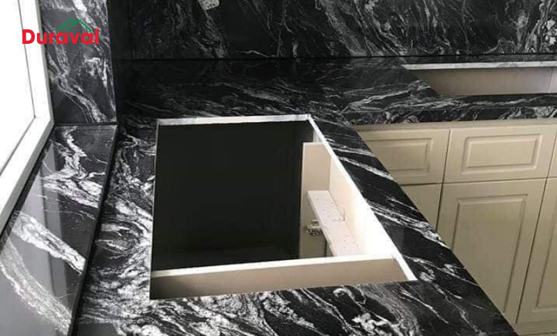 Đo và cắt mặt bàn để lắp chậu rửa