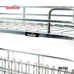 Giá bát nâng hạ inox 304 kèm ống đựng đũa Duraval D6252