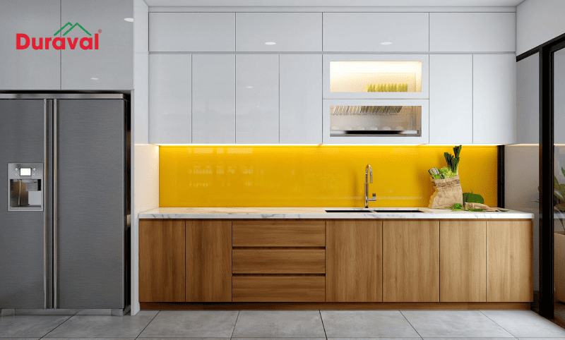 Kích thước tủ bếp chữ I phù hợp không gian bếp
