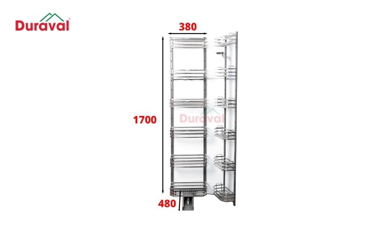 Kích thước tủ đồ khô cánh kéo đang được bán tại Duraval