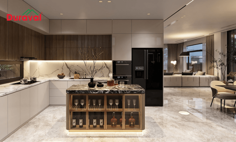 Bàn bếp cao cấp phong cách Luxury