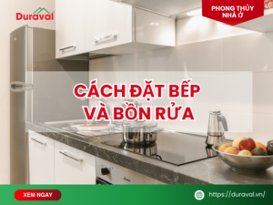 cách đặt bếp và bồn rửa