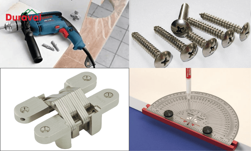 Một số dụng cụ cần chuẩn bị khi lắp bản lề âm