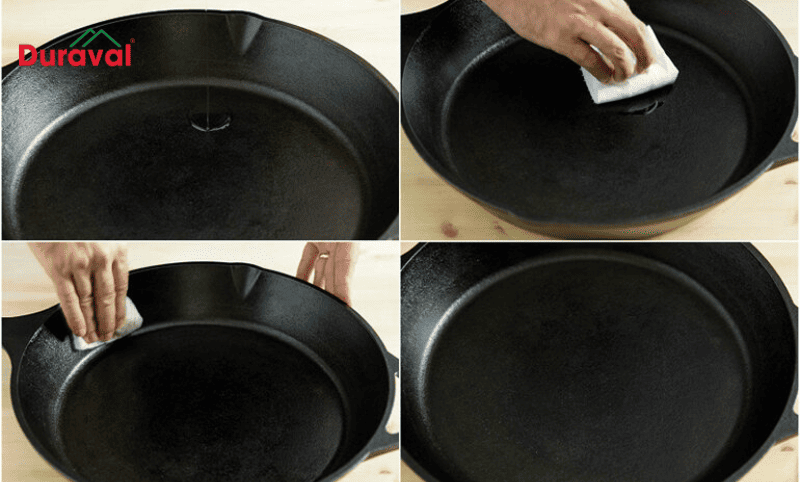 Hướng dẫn làm sạch chảo gang nhanh chóng