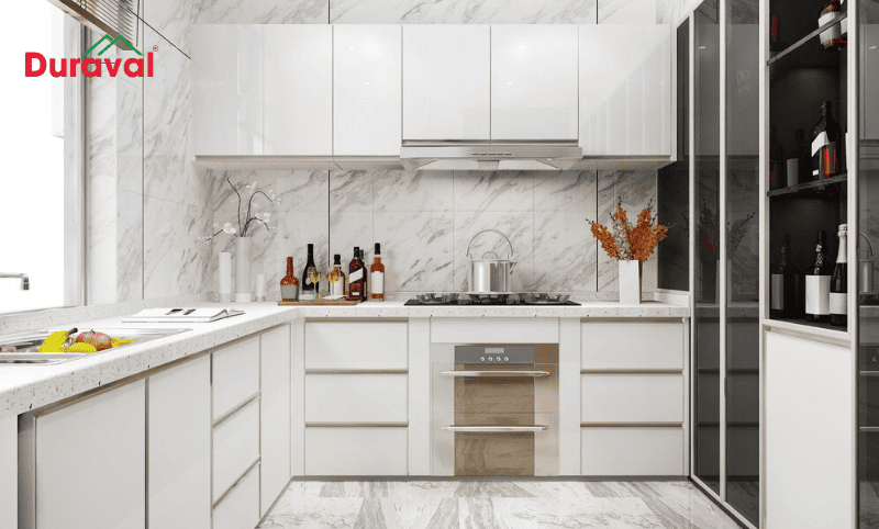 Tủ bếp nhựa có khả năng chịu lực và va đập không tốt bằng các chất liệu như gỗ tự nhiên