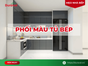 Phối màu tủ bếp