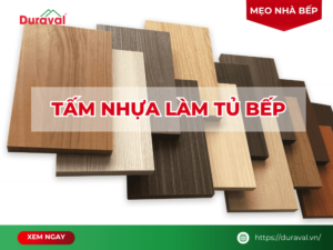 Tấm nhựa làm tủ bếp