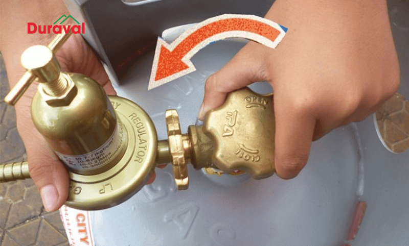Hướng dẫn cách mở van gas