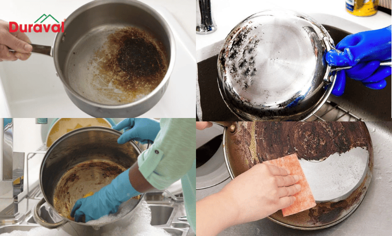 Nồi không được vệ sinh sạch sẽ trước khi sử dụng