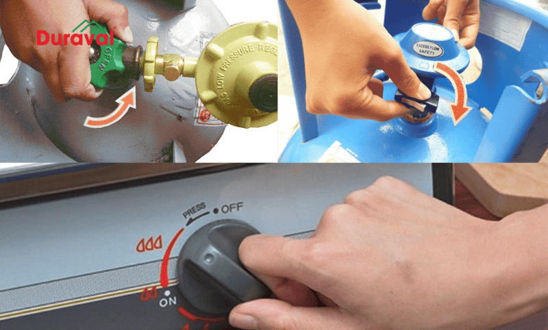 Tắt gas đúng cách sau khi sử dụng