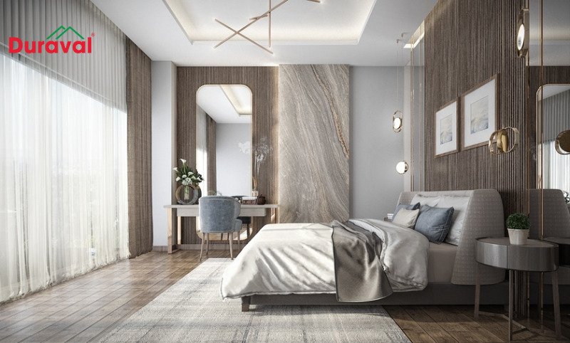 Bố trí gương và cửa kính cho phòng ngủ