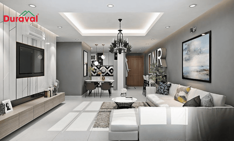 Mẫu trần thạch cao phong cách tối giản