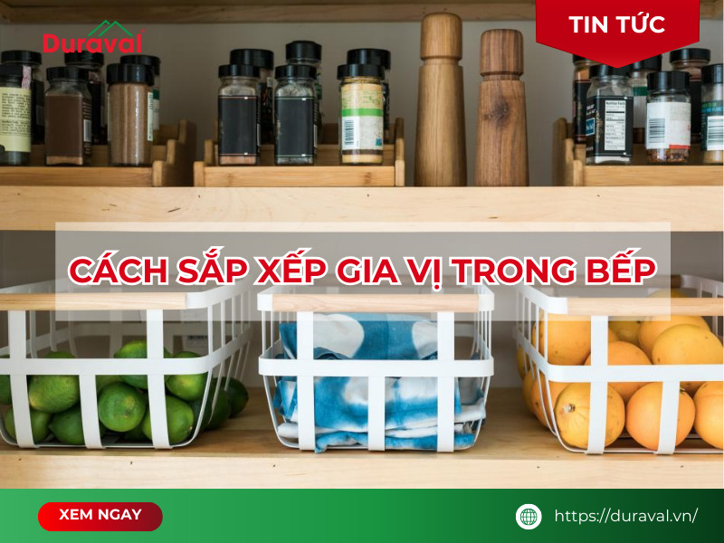 cách sắp xếp gia vị trong bếp