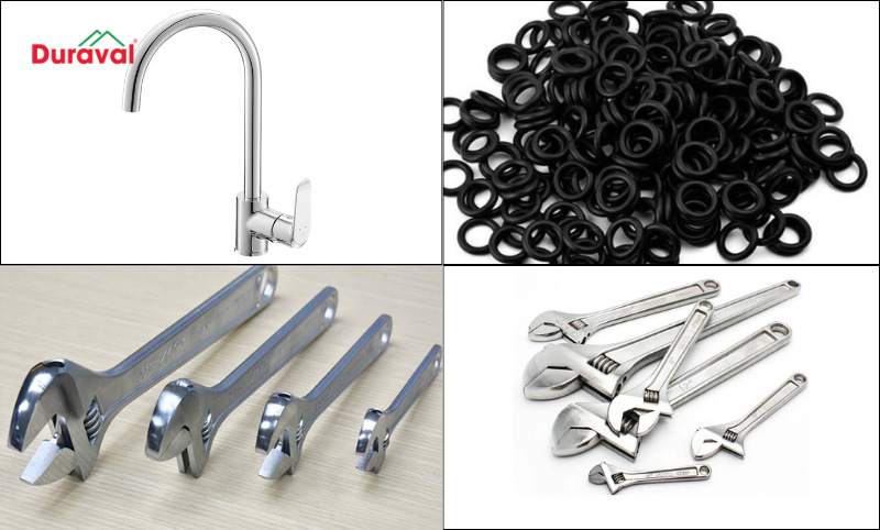 Dụng cụ cần chuẩn bị để thay vòi nước bồn rửa chén