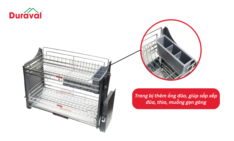 Ống đũa giúp phân chia đũa, thìa gọn gàng, hạn chế ẩm mốc