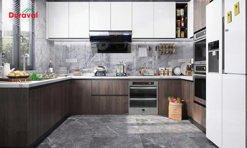 Thiết kế chữ U giúp mở rộng không gian lưu trữ
