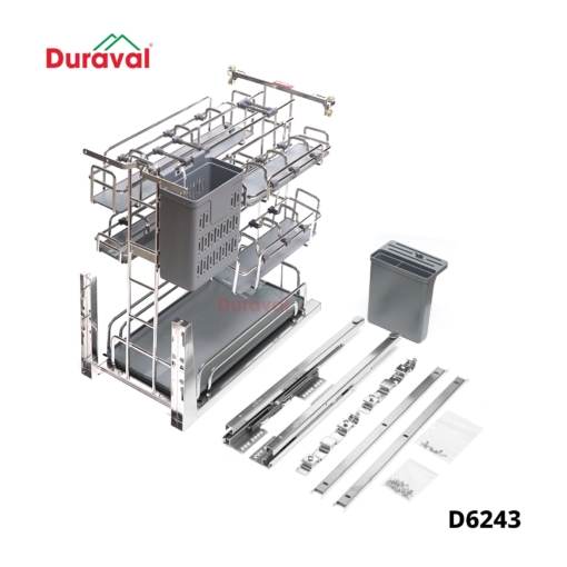 D6243 - Giá dao thớt - gia vị inox 304 nan ovan D6243-2