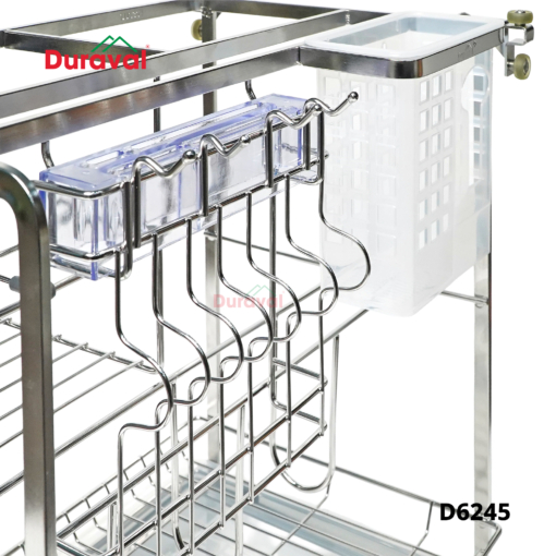 D6245 - Giá dao thớt, khung đỡ inox 304, Ray chống gỉ Duraval D6245-5