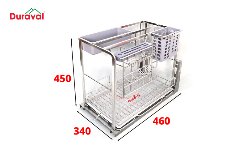 Giá đựng gia vị tận dụng không gian trống, biến căn bếp trở nên hiện đại