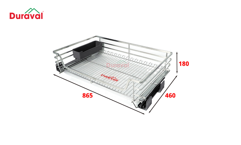 Lắp giá xoong nồi gần bệ rửa bát để quá trình vệ gian bếp thuận tiện hơn