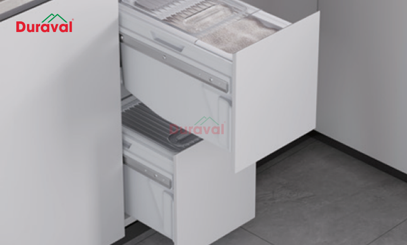 Thùng gạo 2 ngăn nhựa ABS cao cấp