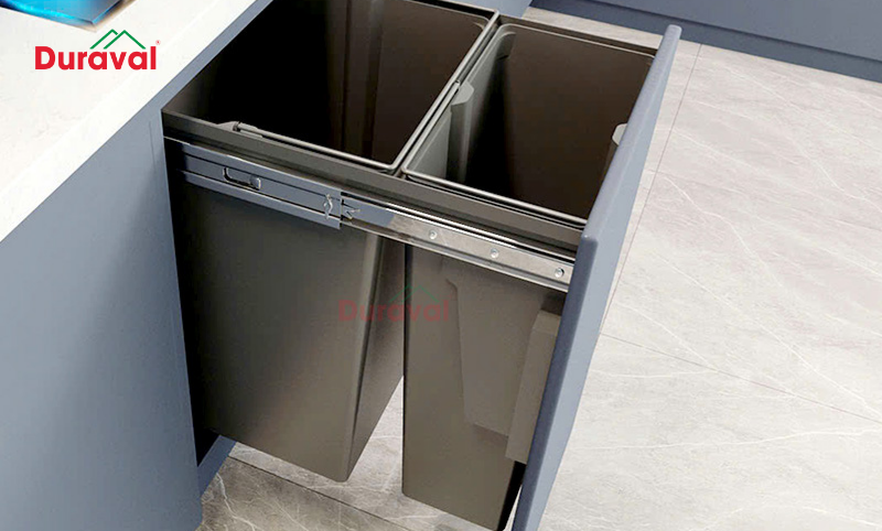 Thùng rác 2 ngăn được ưa chuộng bởi dung tích chứa vừa phải