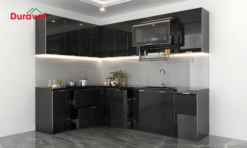 Gam màu đen thể hiện phong cách và đẳng cấp của gia chủ