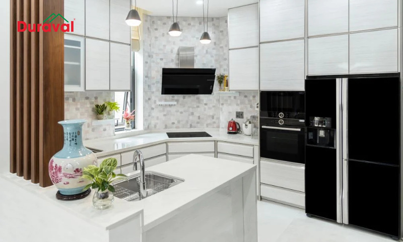 Màu trắng phù hợp với những căn bếp mang phong cách hiện đại