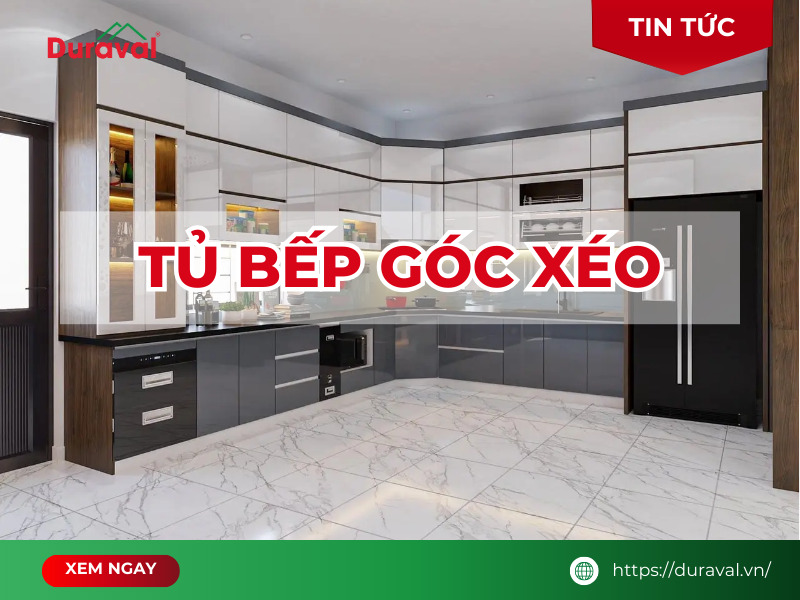 Tủ bếp góc xéo